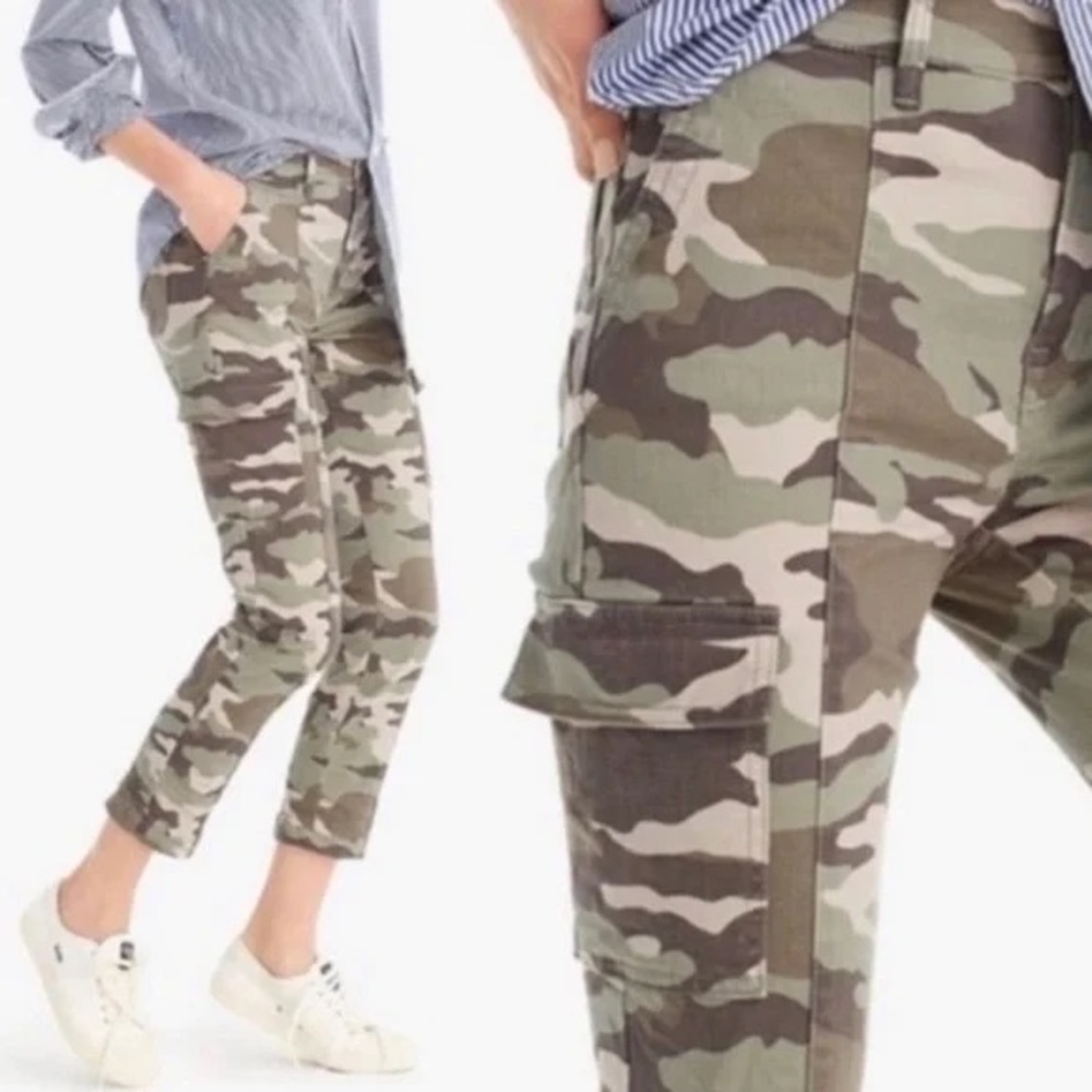 J.Crew Camo cargo pant size 29.